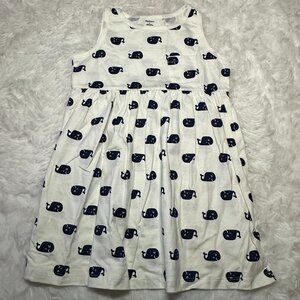 Gerber Girls white Dress full of blue whales (5T) NWT